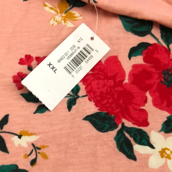 Old Navy NWT floral print /solid top - Picture 5 of 7